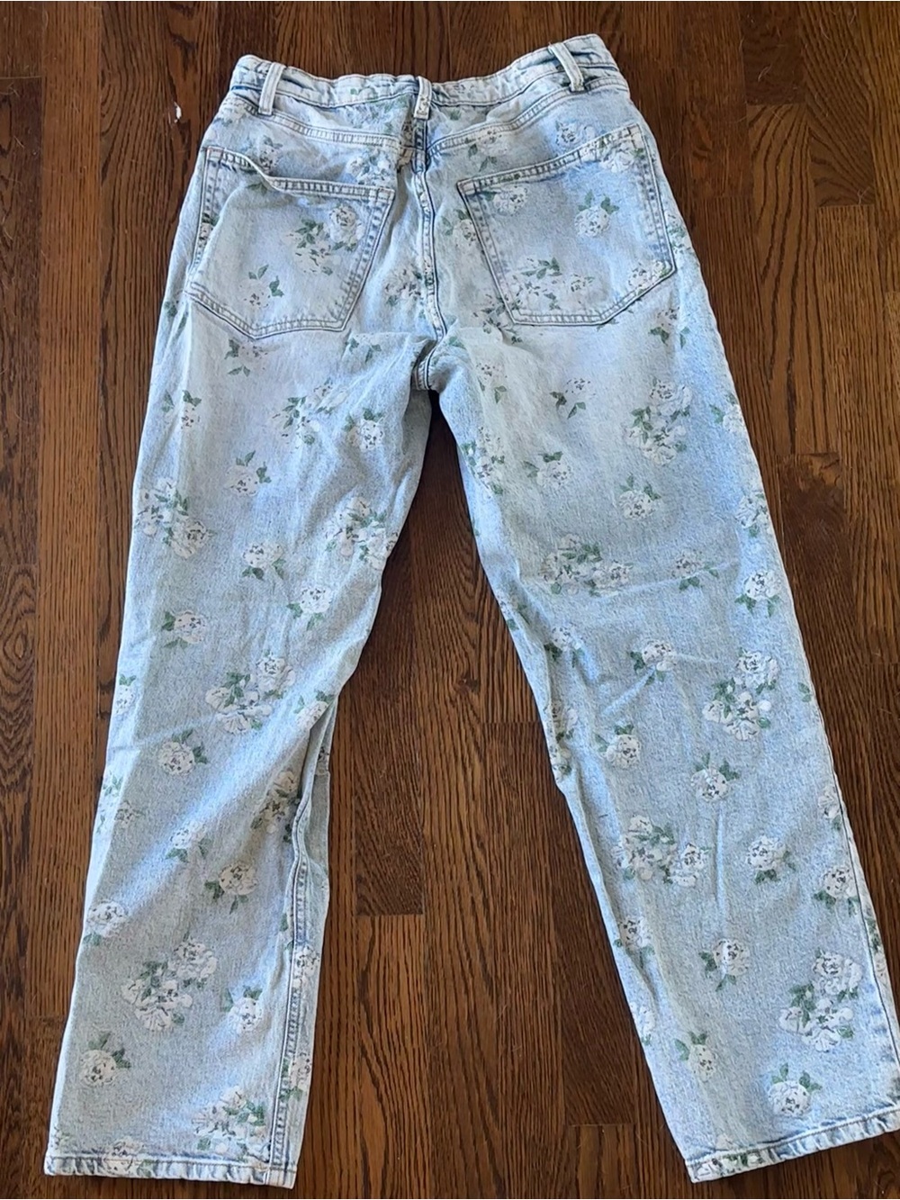 wild fable Light Blue Floral Straight‑Leg Jeans - SIZE 10 - Picture 2 of 6
